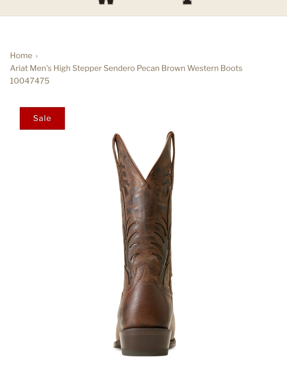 NWTs Ariat Hi Stepper Senero Pecan Brown Embossed Western Boots-size 9.5 EE - Picture 6 of 16
